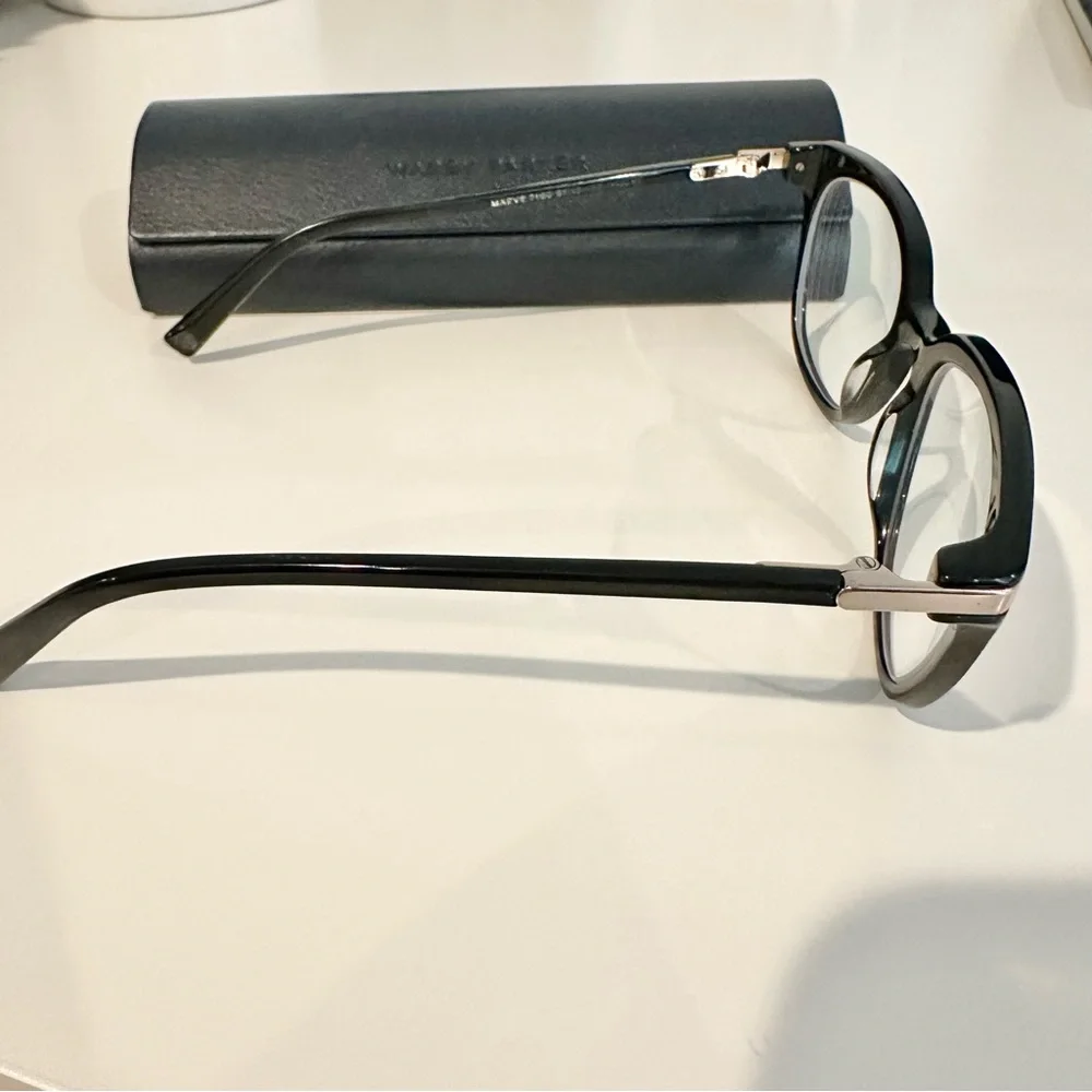 Warby Parker Maeve Glasses in Jet Black with Rose Gold